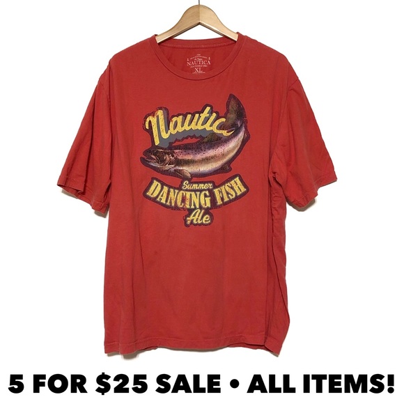 Nautica Other - Nautica Dancing Fish Ale Tee